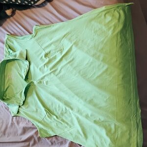 AIRIKE Golf Polo Shirts  Sleeveless Summer Sports Athletic size XL lime green